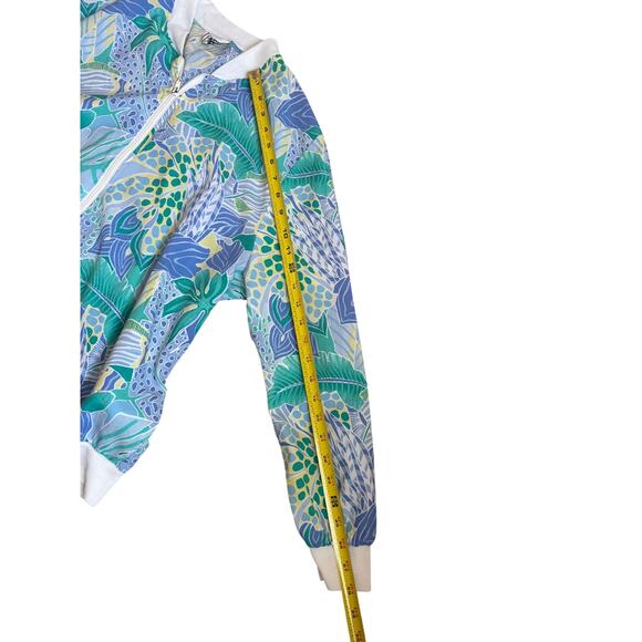 Vintage Retro 1980s/90s Cricket Lane Polyester Windbreaker - Jungle Leaves - Picture 10 of 10